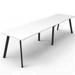 RAPIDLINE ETERNITY WORKSTATION 2 PERSON 1800 X 750MM NATURAL WHITE  BLACK