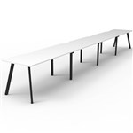 RAPIDLINE ETERNITY WORKSTATION 4 PERSON 1200 X 750MM NATURAL WHITE  BLACK