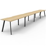 RAPIDLINE ETERNITY WORKSTATION 4 PERSON 1800 X 750MM NATURAL OAK  BLACK