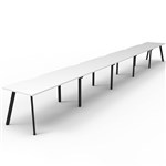 RAPIDLINE ETERNITY WORKSTATION 5 PERSON 1500 X 750MM NATURAL WHITE  BLACK