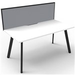 RAPIDLINE ETERNITY WORKSTATION 1 PERSON 1200 X 750MM WITH SCREEN NATURAL WHITE  BLACK