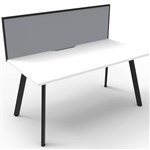 RAPIDLINE ETERNITY WORKSTATION 1 PERSON 1800 X 750MM WITH SCREEN NATURAL WHITE  BLACK
