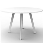 RAPIDLINE ETERNITY ROUND TABLE 1200MM NATURAL WHITE  WHITE SATIN