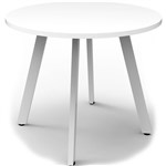 RAPIDLINE ETERNITY ROUND TABLE 900MM NATURAL WHITE  WHITE SATIN