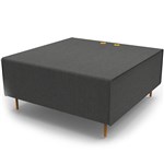 RAPIDLINE FLEXI LOUNGE SINGLE SEAT MODULE 925 X 940 X 430MM CHARCOAL ASH