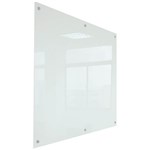 RAPIDLINE GLASS WRITING BOARD WITH CHROME FITTINGS 1800 X 900 X 15MM WHITE
