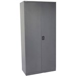 RAPIDLINE SWING DOOR CUPBOARD 3 SHELVES 910 X 450 X 1830MM GRAPHITE RIPPLE
