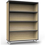 RAPID INFINITY BOOKCASE 1200 X 900 X 315MM NATURAL OAK LAMINATE BLACK EDGING