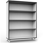 RAPID INFINITY BOOKCASE 1200 X 900 X 315MM NATURAL WHITE LAMINATE BLACK EDGING