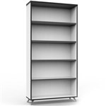 RAPID INFINITY BOOKCASE 1800 X 900 X 315MM NATURAL WHITE LAMINATE BLACK EDGING