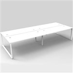 RAPID INFINITY 4 PERSON LOOP LEG DOUBLE SIDED WORKSTATION 1500 X 700MM WHITE