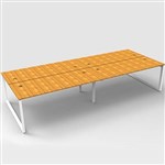 RAPID INFINITY 4 PERSON LOOP LEG DOUBLE SIDED WORKSTATION 1800 X 700MM BEECH