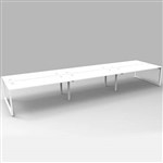 RAPID INFINITY 6 PERSON LOOP LEG DOUBLE SIDED WORKSTATION 1500 X 700MM WHITE