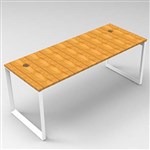 RAPID INFINITY 1 PERSON LOOP LEG SINGLE SIDED WORKSTATION 1200 X 700MM BEECH