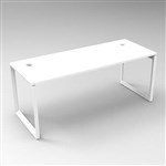 RAPID INFINITY 1 PERSON LOOP LEG SINGLE SIDED WORKSTATION 1800 X 700MM WHITE
