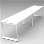 RAPID INFINITY 2 PERSON LOOP LEG SINGLE SIDED WORKSTATION 1500 X 700MM WHITE