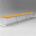 RAPID INFINITY 3 PERSON LOOP LEG SINGLE SIDED WORKSTATION 1200 X 700MM BEECH