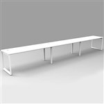 RAPID INFINITY 3 PERSON LOOP LEG SINGLE SIDED WORKSTATION 1200 X 700MM WHITE