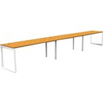 RAPID INFINITY 3 PERSON LOOP LEG SINGLE SIDED WORKSTATION 1800 X 700MM BEECH