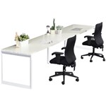 RAPID INFINITY 3 PERSON LOOP LEG SINGLE SIDED WORKSTATION 1800 X 700MM WHITE