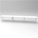 RAPID INFINITY 3 PERSON LOOP LEG SINGLE SIDED WORKSTATION 1800 X 700MM WARM WHITE
