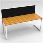RAPID INFINITY 1 PERSON LOOP LEG SINGLE SIDED WORKSTATION WITH SCREEN 1500 X 700MM BEECH