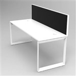 RAPID INFINITY 1 PERSON LOOP LEG SINGLE SIDED WORKSTATION WITH SCREEN 1500 X 700MM WHITE
