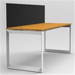 RAPID INFINITY 1 PERSON LOOP LEG SINGLE SIDED WORKSTATION WITH SCREEN 1800 X 700MM BEECH