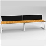 RAPID INFINITY 2 PERSON LOOP LEG SINGLE SIDED WORKSTATION WITH SCREEN 1800 X 700MM BEECH