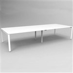 RAPID INFINITY 4 PERSON PROFILE LEG DOUBLE SIDED WORKSTATION 1200 X 700MM WHITE