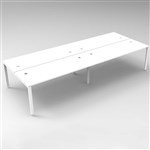 RAPID INFINITY 4 PERSON PROFILE LEG DOUBLE SIDED WORKSTATION 1500 X 700MM WHITE