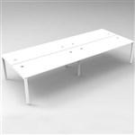 RAPID INFINITY 4 PERSON PROFILE LEG DOUBLE SIDED WORKSTATION 1800 X 700MM WHITE