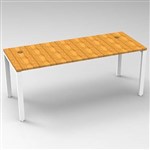 RAPID INFINITY 1 PERSON PROFILE LEG SINGLE SIDED WORKSTATION 1800 X 700MM BEECH
