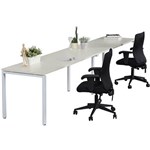 RAPID INFINITY 2 PERSON PROFILE LEG SINGLE SIDED WORKSTATION 1800 X 700MM WHITE