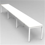 RAPID INFINITY 3 PERSON PROFILE LEG SINGLE SIDED WORKSTATION 1200 X 700MM WHITE