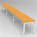 RAPID INFINITY 3 PERSON PROFILE LEG SINGLE SIDED WORKSTATION 1800 X 700MM BEECH