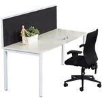 RAPID INFINITY 1 PERSON PROFILE LEG SINGLE SIDED WORKSTATION WITH SCREEN 1200 X 700MM WHITE