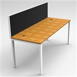 RAPID INFINITY 1 PERSON PROFILE LEG SINGLE SIDED WORKSTATION WITH SCREEN 1500 X 700MM BEECH
