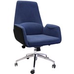 RAPIDLINE LUJO EXECUTIVE CHAIR MEDIUM BACK ARMS BLUE