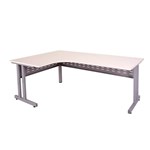 RAPID SPAN C LEG CORNER WORKSTATION METAL MODESTY PANEL 1800 X 1200 X 700MM BEECHSILVER