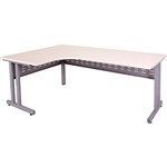 RAPID SPAN C LEG CORNER WORKSTATION METAL MODESTY PANEL 1800 X 1200 X 700MM NATURAL WHITESILVER