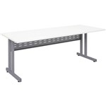 RAPID SPAN C LEG DESK METAL MODESTY PANEL 1500 X 700MM WHITESILVER