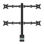 RAPIDLINE REVOLVE QUAD SCREEN MONITOR ARM BLACK
