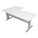 RAPID SPAN CORNER WORKSTATION METAL MODESTY PANEL 1800 X 1200 X 700MM NATURAL WHITESILVER