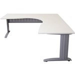 RAPID SPAN CORNER WORKSTATION METAL MODESTY PANEL 1500 X 1500 X 700MM NATURAL WHITESILVER