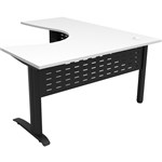 RAPID SPAN CORNER WORKSTATION METAL MODESTY PANEL 1800 X 1200 X 700MM NATURAL WHITEBLACK
