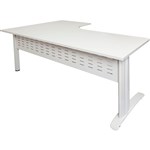 RAPID SPAN CORNER WORKSTATION METAL MODESTY PANEL 1800 X 1200 X 700MM NATURAL WHITEWHITE