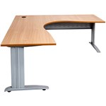 RAPID SPAN CORNER WORKSTATION METAL MODESTY PANEL 1800 X 1500 X 700MM BEECHSILVER