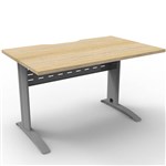 RAPID SPAN DESK METAL MODESTY PANEL 1200 X 700 X 730MM SILVERNATURAL OAK