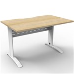 RAPID SPAN DESK METAL MODESTY PANEL 1200 X 700 X 730MM WHITENATURAL OAK